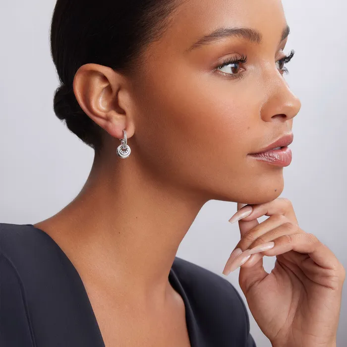 LAGOS Signature Caviar Fluted Disc Beaded Hoop Earrings Earrings