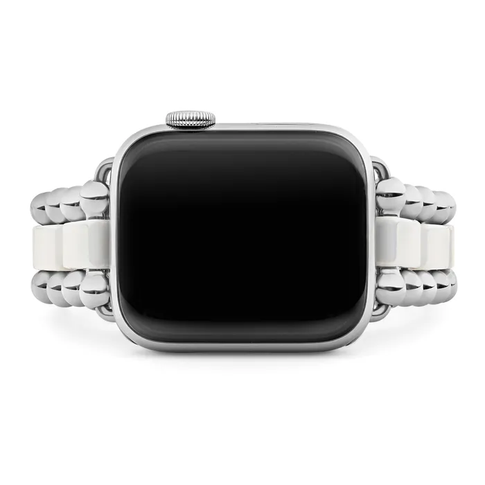 LAGOS Smart Caviar White Ceramic and Stainless Steel Watch Bracelet3845mm Bracelets