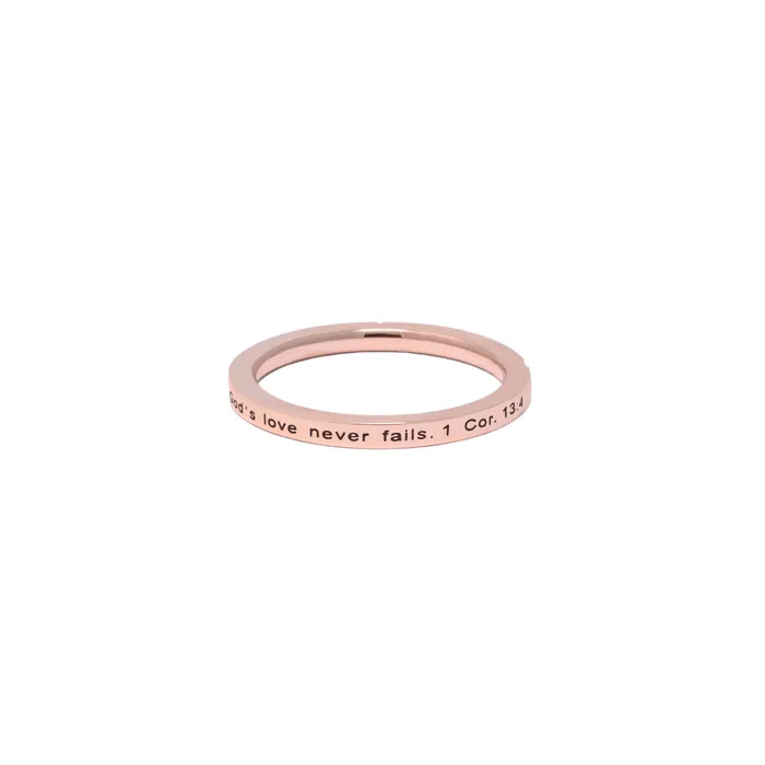 Love is Patient Thin Diamond CZ Ring Forever Truth Rings