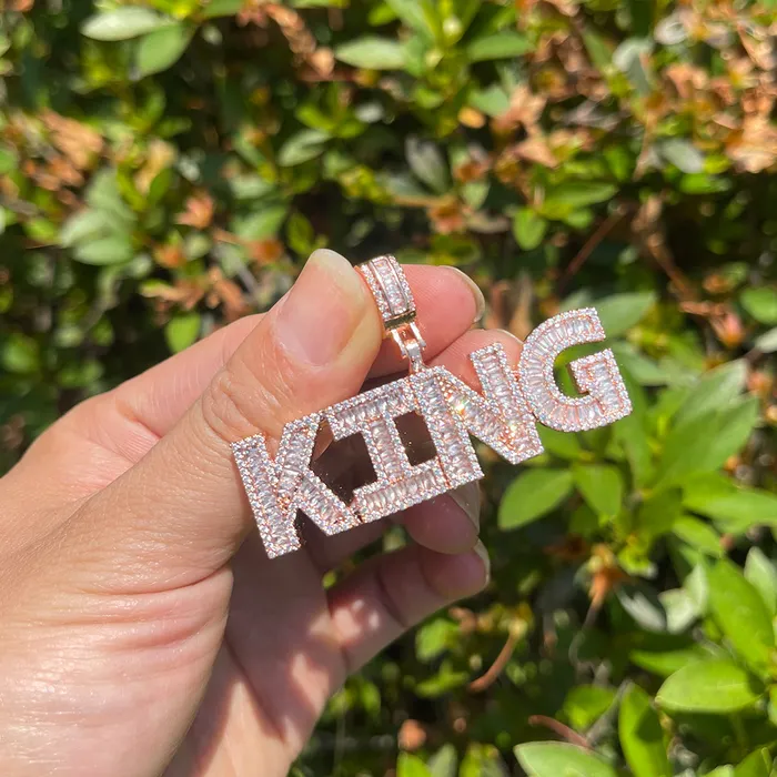 Minimal VVS Necklaces Minimal VVS Iced Out Personalized Custom Name Necklace Pendant