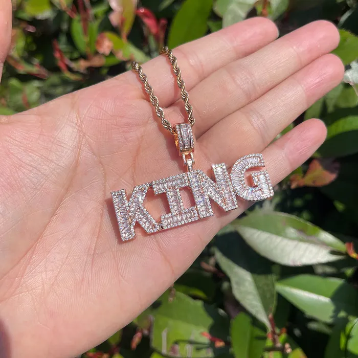 Minimal VVS Necklaces Minimal VVS Iced Out Personalized Custom Name Necklace Pendant