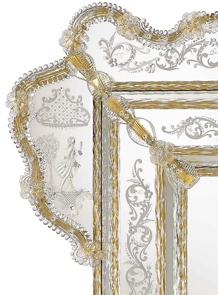 Mirror 600 Line RIALTO Art 0181 MuranoVItrum Home Decor Earrings