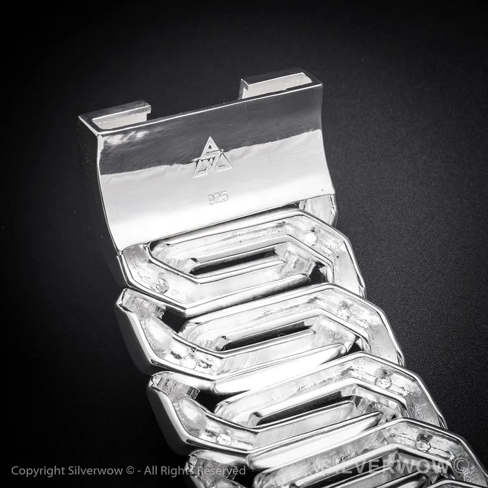 Monster Huge Mens Silver Bracelet x 60mm Wide silverwow Bracelets