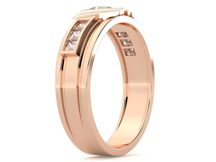 Monty Mens Moissanite Triangle Cut Wedding Ring Sapheena Jewelry Rings