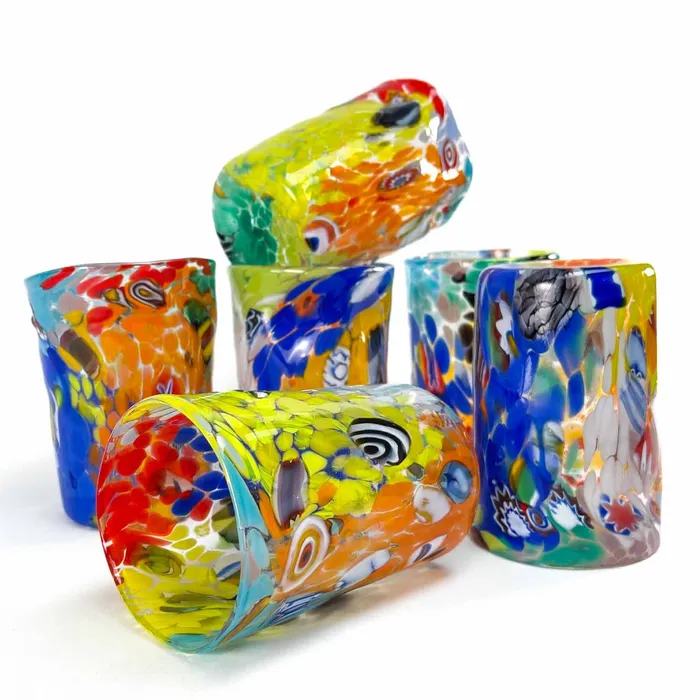 MuranoVitrum Earrings Drink Glasses Ermanno set of six