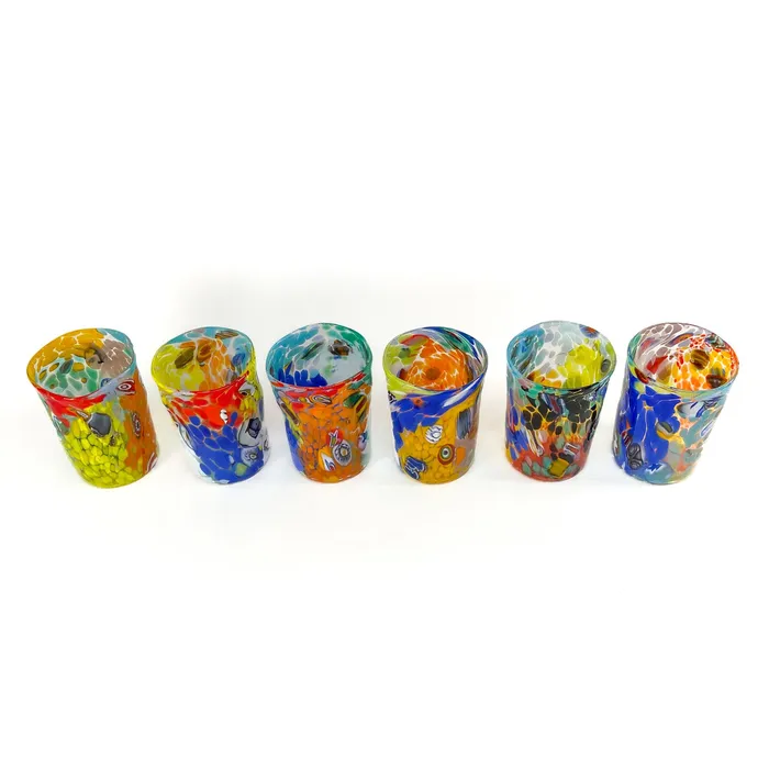 MuranoVitrum Earrings Drink Glasses Ermanno set of six