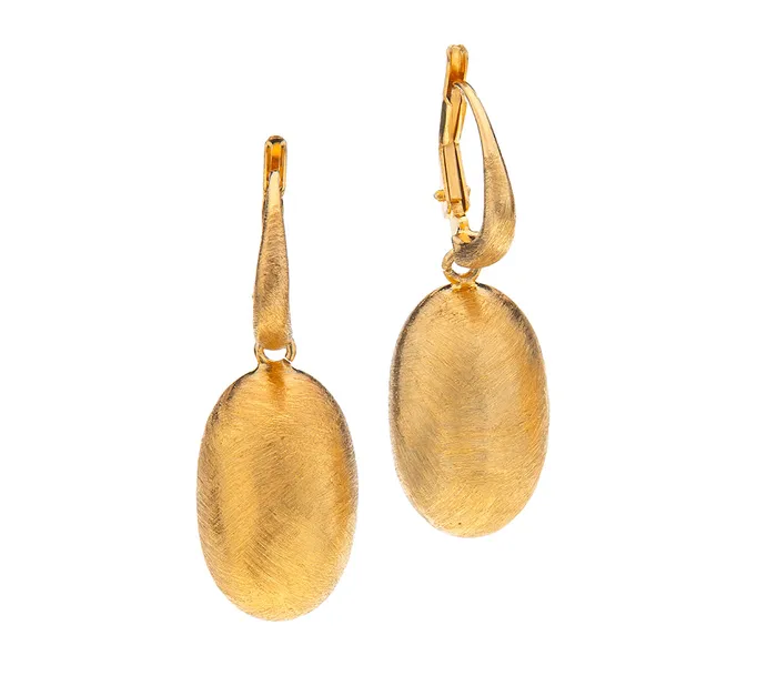 Nava Zahavi Nava Zahavi Gold Plated Oval Lever Back Earrings Earrings