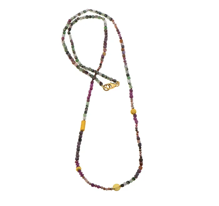 Nava Zahavi Necklaces Nava Zahavi Yellow Gold Ruby Sapphire and Obsidian Necklace Nava Zahavi Necklaces Nava Zahavi Yellow Gold Ruby Sapphire and Obsidian Necklace