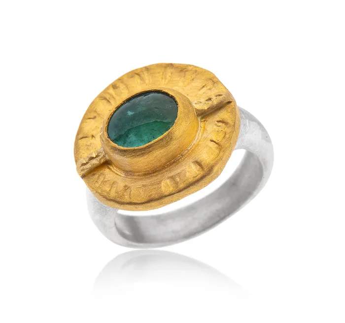Nava Zahavi Rings Nava Zahavi Yellow Gold Green Emerald Ring
