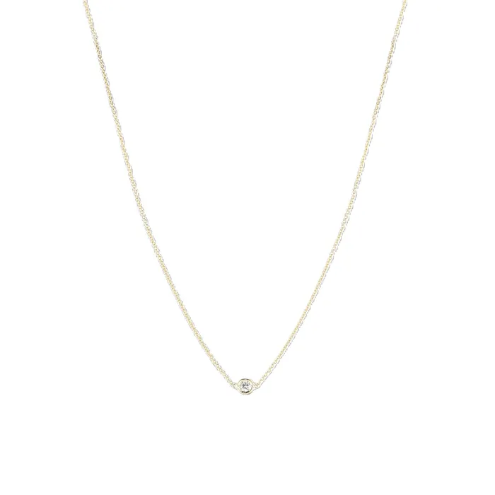 Necklaces 18K YELLOW GOLD DIAMONDS BY THE INCH SINGLE STATION NECKLACE ROBERTO COIN Necklaces 18K YELLOW GOLD DIAMONDS BY THE INCH SINGLE STATION NECKLACE ROBERTO COIN