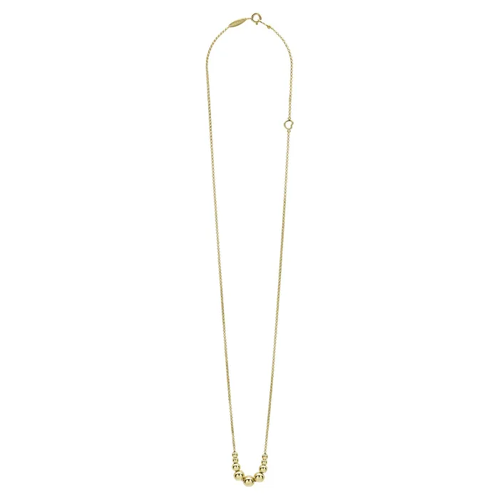 Necklaces Caviar Gold 18K Gold Graduated Bead Necklace LAGOS