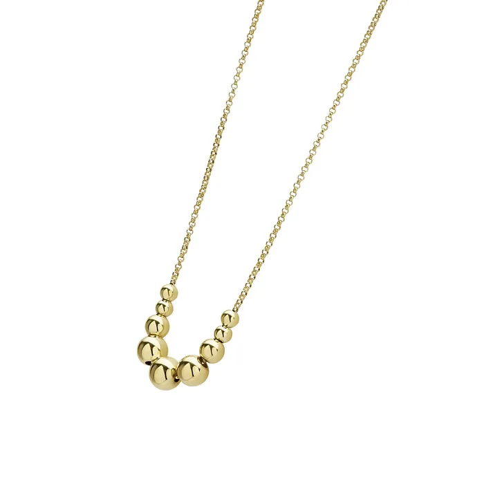 Necklaces Caviar Gold 18K Gold Graduated Bead Necklace LAGOS