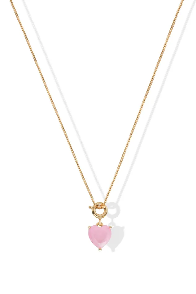 Necklaces Crystal Haze Jewelry Forever Yours Charm Necklace Baby Pink