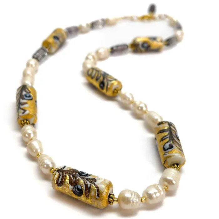 Necklaces Elisabetta Toninato Sous la Lune glass necklace oneofakind piece