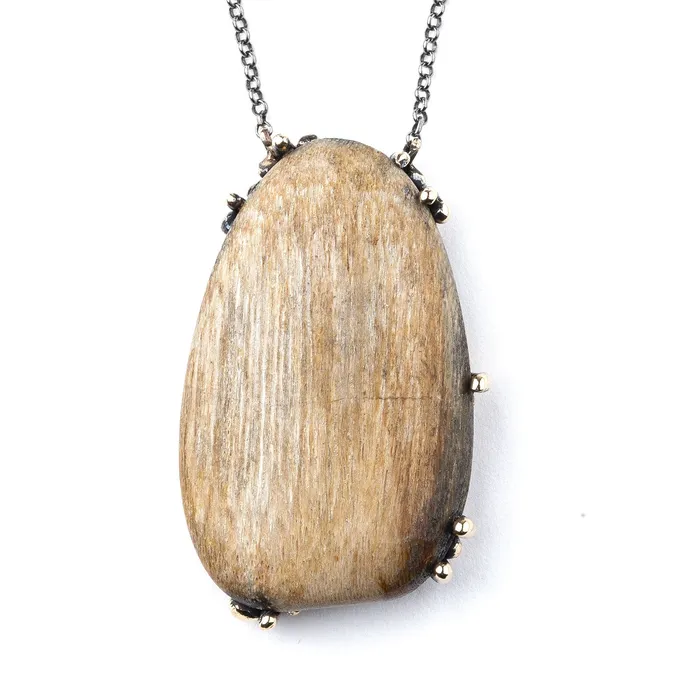 Necklaces Fossil Wood aka Petrified Wood Necklace One of a Kind Giardinoblu Necklaces Fossil Wood aka Petrified Wood Necklace One of a Kind Giardinoblu