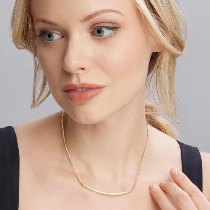 Necklaces LAGOS Caviar Gold 18K Gold Caviar Bar Necklace