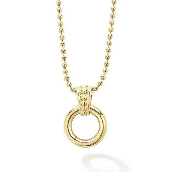 Necklaces LAGOS Meridian 18K Gold Circle Pendant Necklace