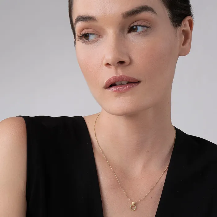 Necklaces LAGOS Meridian 18K Gold Circle Pendant Necklace