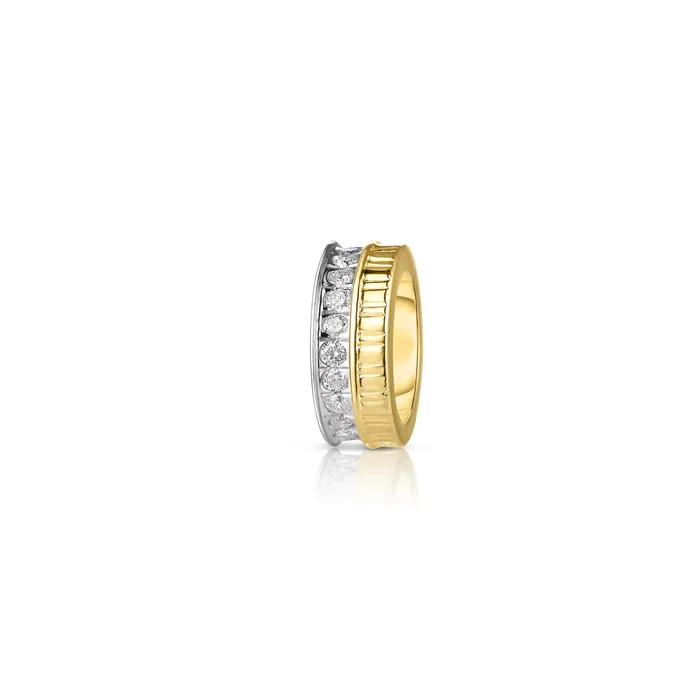 Necklaces NicoleHD Jewelry Fluted Gold And Diamond Spacer Bead