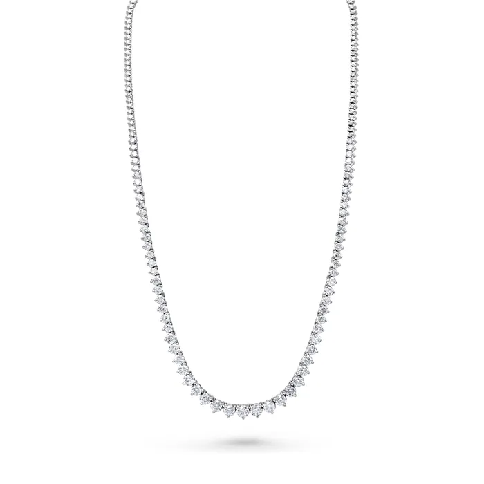 Necklaces Polachecks Collection Graduated Diamond Tennis Necklace