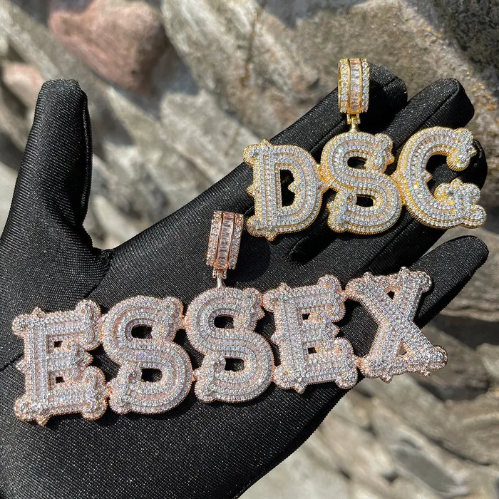 Necklaces SHARP Sharp Attention Iced Out Personalized Custom Name Necklace Pendant Necklaces SHARP Sharp Attention Iced Out Personalized Custom Name Necklace Pendant
