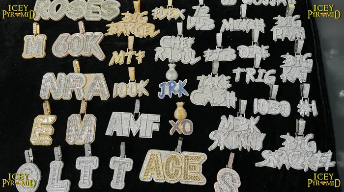 Necklaces SHARP Sharp Attention Iced Out Personalized Custom Name Necklace Pendant