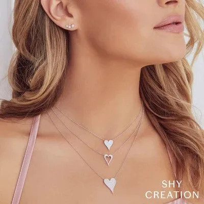 Necklaces SHY CREATIONS 043CT DIAMOND HEART NECKLACE