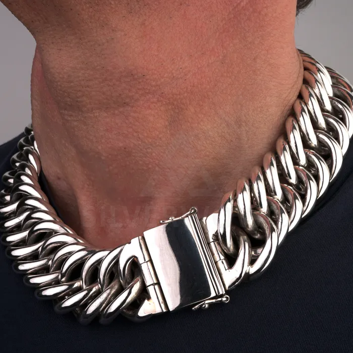 Necklaces silverwow Hoop Link Necklace x 30mm Wide