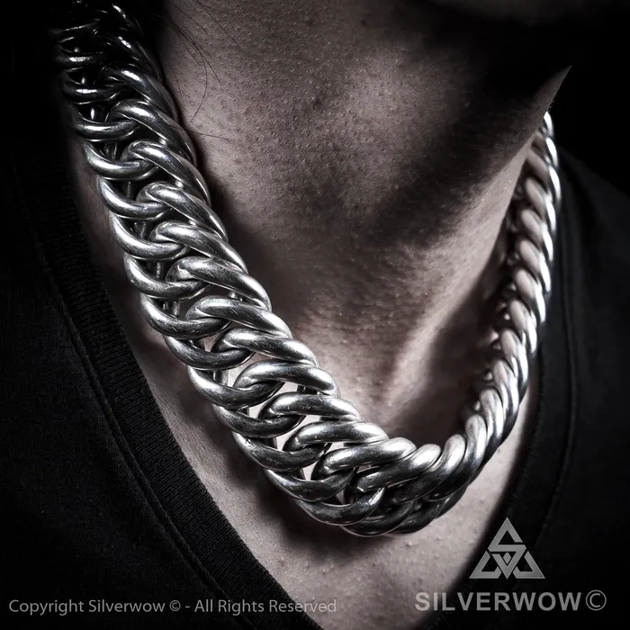 Necklaces silverwow Hoop Link Necklace x 30mm Wide