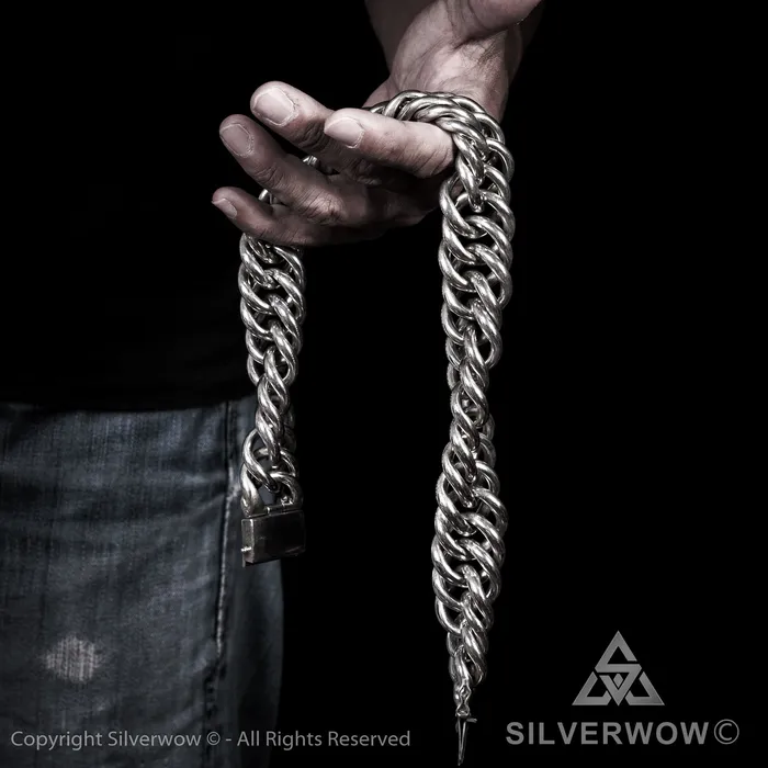 Necklaces silverwow Hoop Link Necklace x 30mm Wide