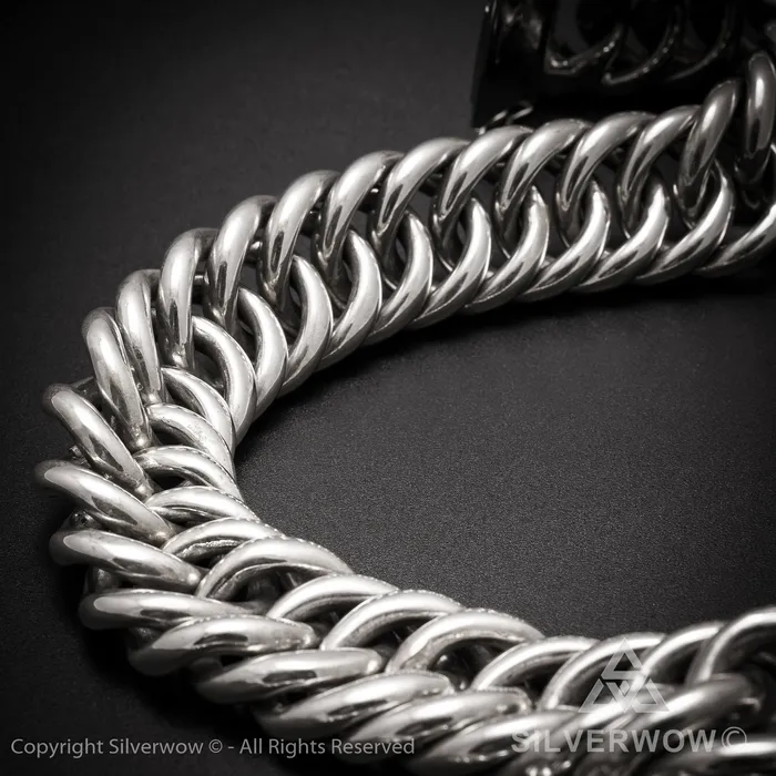 Necklaces silverwow Hoop Link Necklace x 30mm Wide