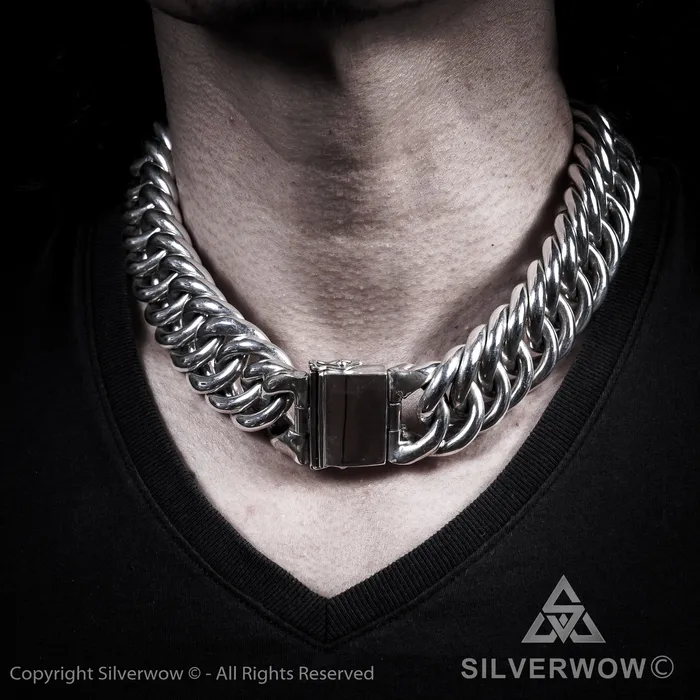 Necklaces silverwow Hoop Link Necklace x 30mm Wide