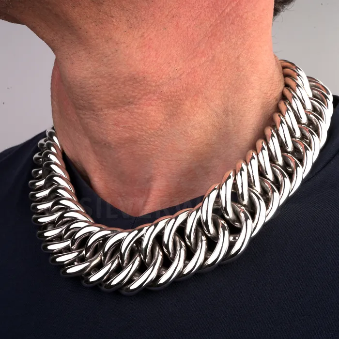 Necklaces silverwow Hoop Link Necklace x 30mm Wide