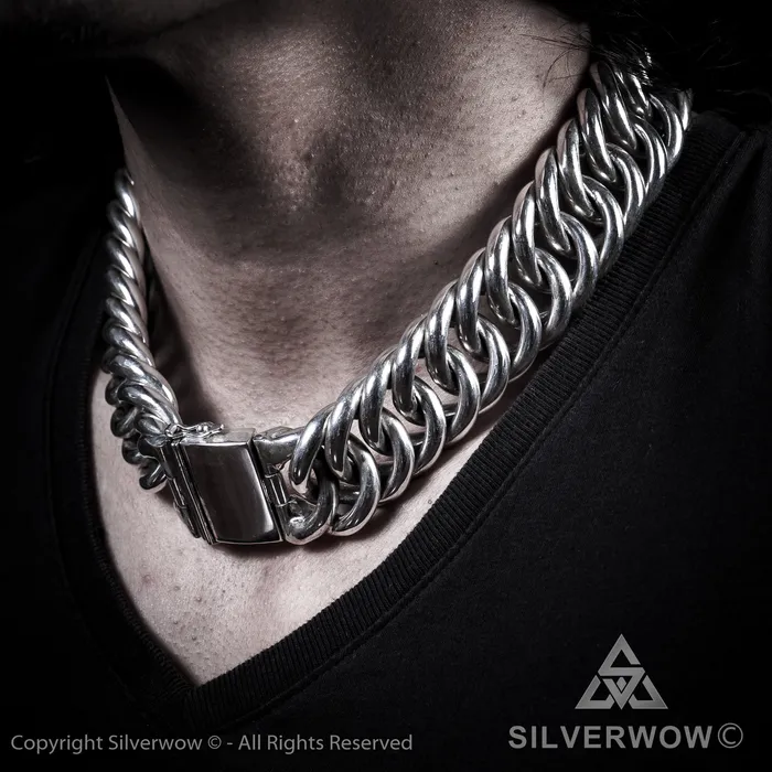 Necklaces silverwow Hoop Link Necklace x 30mm Wide