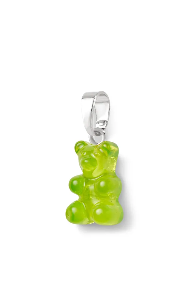 Nostalgia bear Classic connector Silver plated Lime Crystal Haze Jewelry Rings