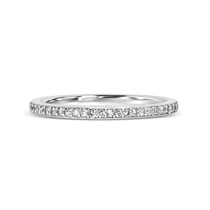 Polachecks Collection Rings Thin Diamond Pav Eternity Band 39tw
