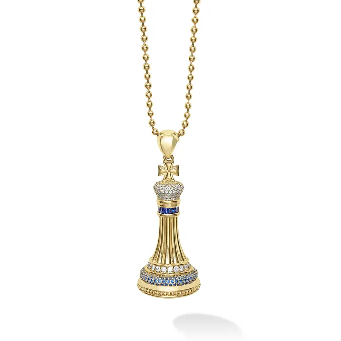 Rare Wonders Blue Sapphire and Diamond King Pendant Necklace LAGOS Necklaces Rare Wonders Blue Sapphire and Diamond King Pendant Necklace LAGOS Necklaces
