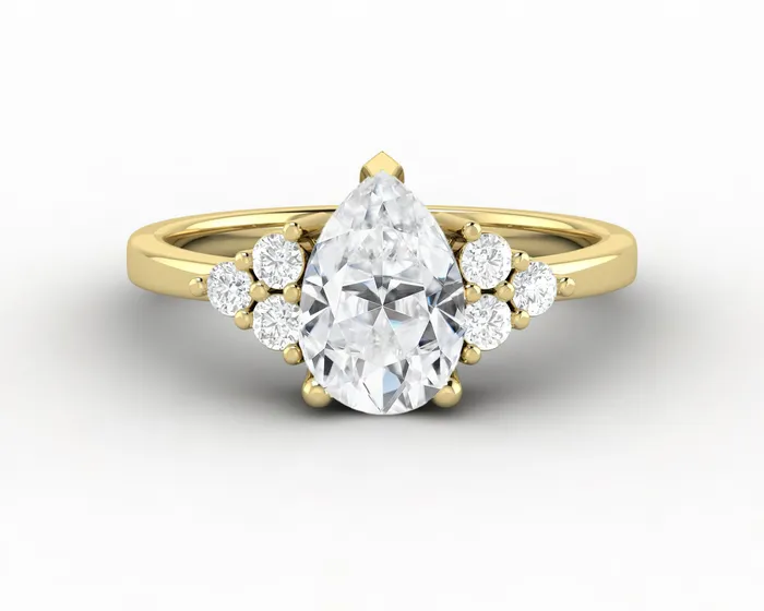 Rings Astrid 120 Ct Pear Cut Engagement Ring Sapheena Jewelry