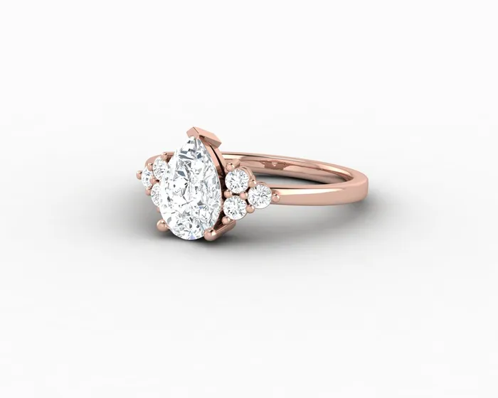 Rings Astrid 120 Ct Pear Cut Engagement Ring Sapheena Jewelry