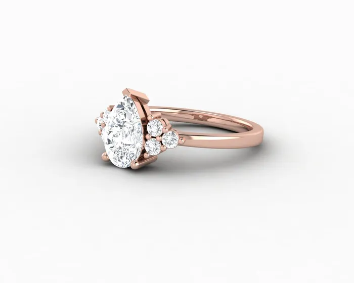 Rings Astrid 120 Ct Pear Cut Engagement Ring Sapheena Jewelry