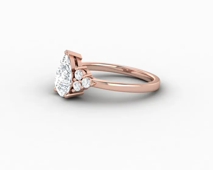 Rings Astrid 120 Ct Pear Cut Engagement Ring Sapheena Jewelry