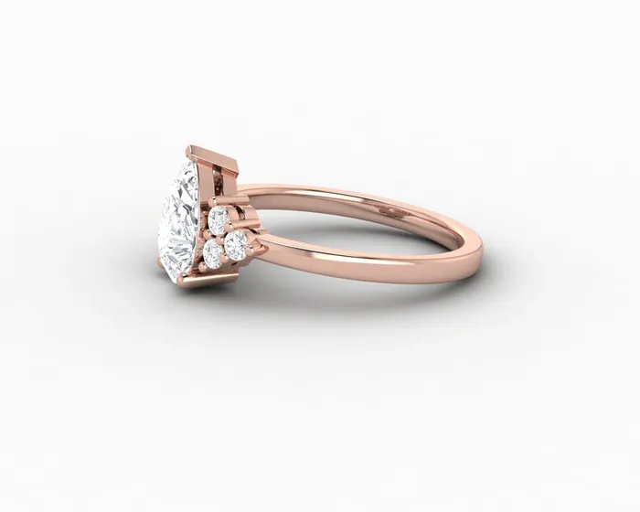 Rings Astrid 120 Ct Pear Cut Engagement Ring Sapheena Jewelry