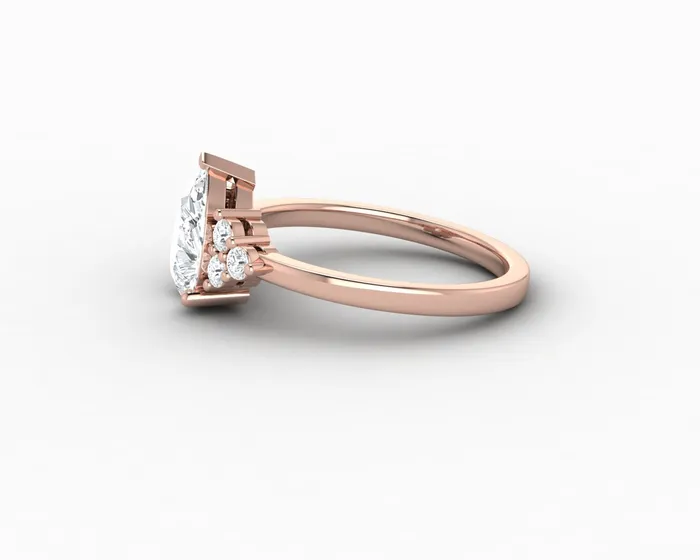 Rings Astrid 120 Ct Pear Cut Engagement Ring Sapheena Jewelry