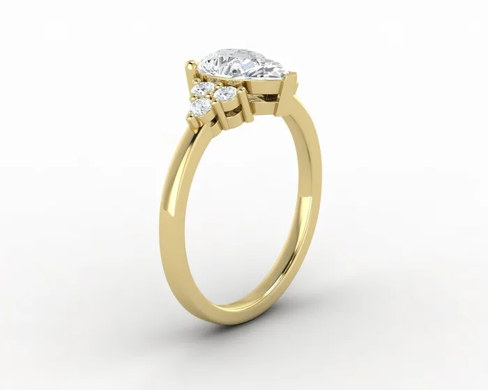 Rings Astrid 120 Ct Pear Cut Engagement Ring Sapheena Jewelry