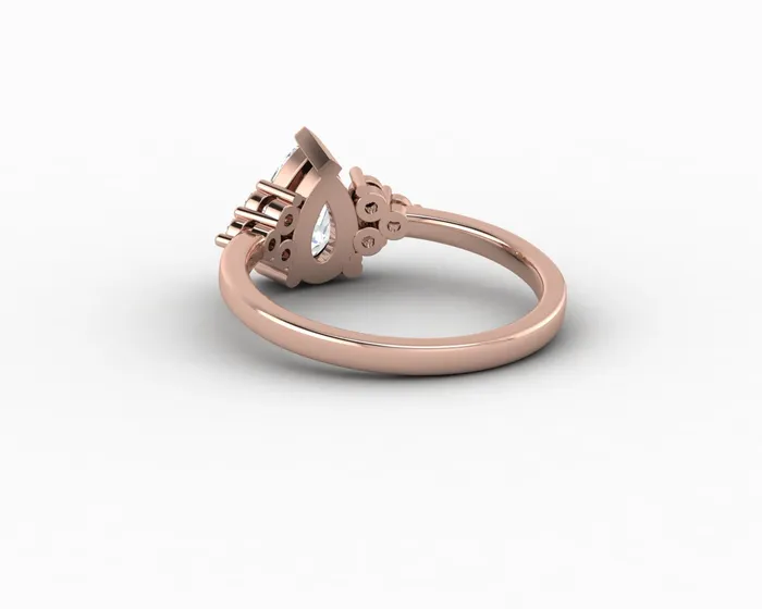 Rings Astrid 120 Ct Pear Cut Engagement Ring Sapheena Jewelry