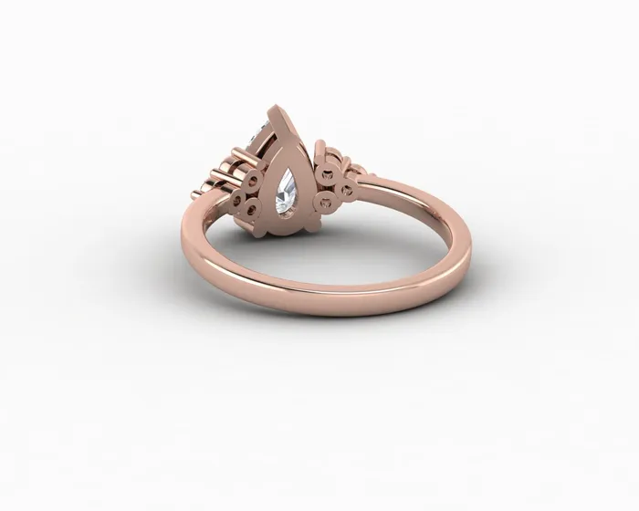 Rings Astrid 120 Ct Pear Cut Engagement Ring Sapheena Jewelry