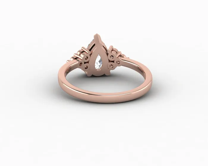 Rings Astrid 120 Ct Pear Cut Engagement Ring Sapheena Jewelry
