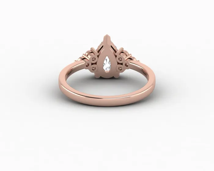 Rings Astrid 120 Ct Pear Cut Engagement Ring Sapheena Jewelry