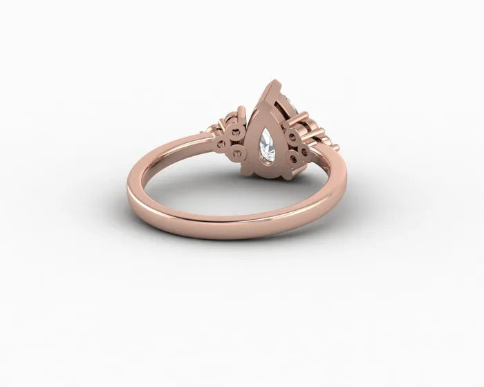 Rings Astrid 120 Ct Pear Cut Engagement Ring Sapheena Jewelry