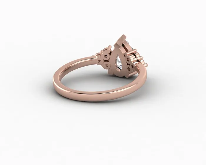 Rings Astrid 120 Ct Pear Cut Engagement Ring Sapheena Jewelry
